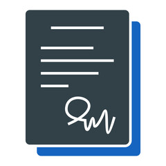 Contract Sign Icon Design