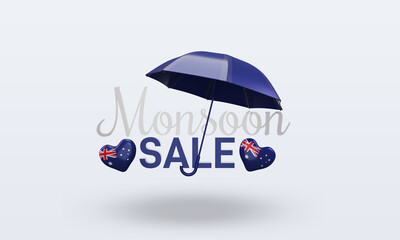 3d monsoon sale Australia flag rendering front view