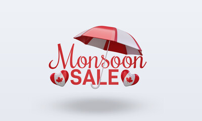 3d monsoon sale Canada flag rendering front view