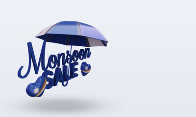 3d monsoon sale Marshall Islands flag rendering left view