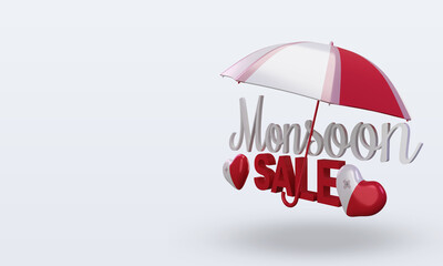 3d monsoon sale Malta flag rendering right view