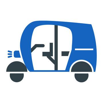 Auto Rickshaw Icon Design