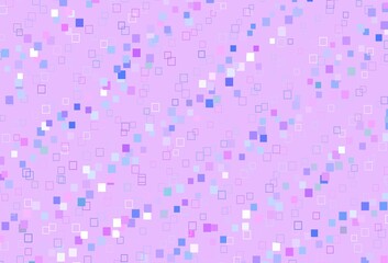 Light Pink, Blue vector backdrop with lines, rectangles.