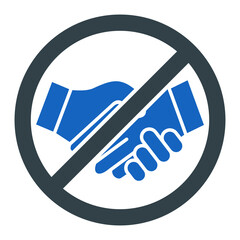 No Shake Hands Icon Design