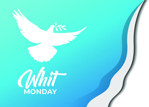 Whit Monday illustration template. Holiday and culture background for banner, backdrop, flyer, marketing. Vector eps 10.