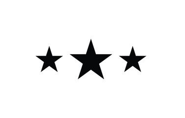 three stars vector icon. three stars sign on white background. three stars icon for web and app