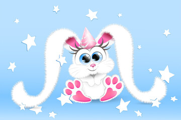 Bunny white birthday