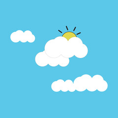Fototapeta premium Blue sky background Free Vector