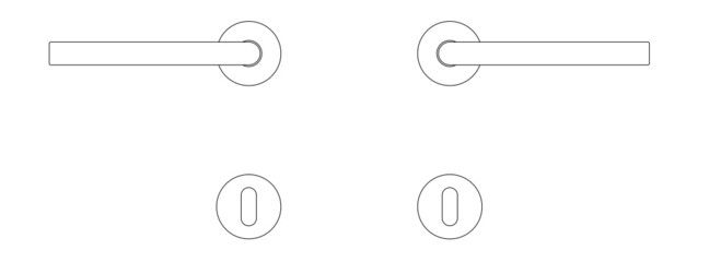 Modern fitting, scalable, drawing, door, opener, vector