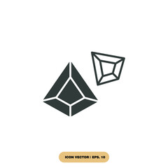 Crystal and gemstones icons  symbol vector elements for infographic web