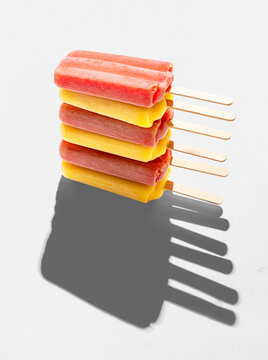 Stack of Colorful Popsicles