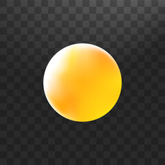 Warm sun on a transparent background. Summer. Glare. Solar rays.