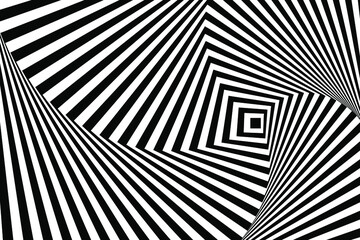 Optical illusions. Abstract striped with monochrome waves background. vector illustration