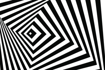 Optical illusions. Abstract striped with monochrome waves background. vector illustration