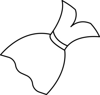 recommend clip art: dress outline hand drawn line art