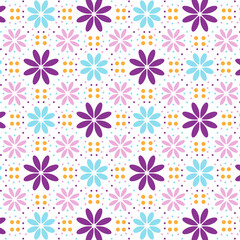 Seamless floral pattern for tablecloth, oilcloth, bedclothes or other textile design
