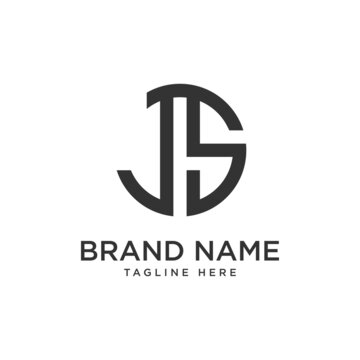 J S  Letter Logo design. vector illustration 