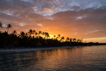 Obraz premium Sunrise, La Playa Dominicus, Dominican Republic