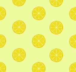 Seamless pattern with lemons