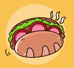 Fastfood Sandwich Vector