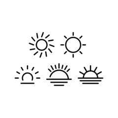 Morning Icon Set Vector Symbol Design Illustration