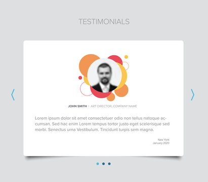 Testimonial Review Layout Template