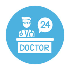 hospital counter Vector icon which is suitable for commercial work and easily modify or edit it
