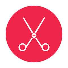 Medical scissor Vector icon which is suitable for commercial work and easily modify or edit it

