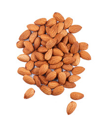 almonds isolated on white