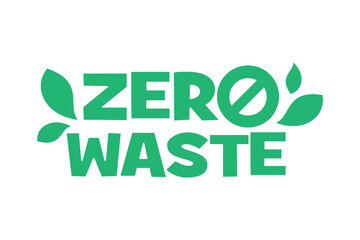 Fototapeta premium Zero waste vector icon stamp badge