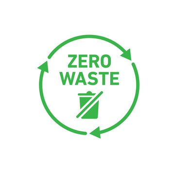 Zero waste vector icon stamp badge