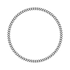 Chevron circle arrow icon. Round arrow frame. Vector isolated on white.