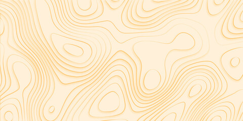 Topographic background and texture, monochrome image. 3D waves on concept of a conditional geography scheme and the terrain path. Dark on black, vector illustration.