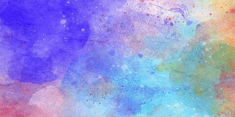Abstract colorful painting for texture background. Splash acrylic colorful abstract watercolor painted background, Colorful gradient ink colors wet effect hand drawn canvas background wallpaper,