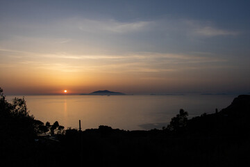 Sunset on the island of Capri