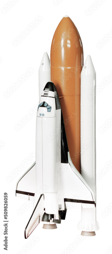 Wall mural model space shuttle isolated on white background with clipping path. elements of this image furnishe
