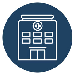 Hospital Vector icon which is suitable for commercial work and easily modify or edit it

