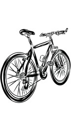 Fototapeta na wymiar drawing graphics stickers graphic resource decor advertising logo emblem technique transport bicycle
