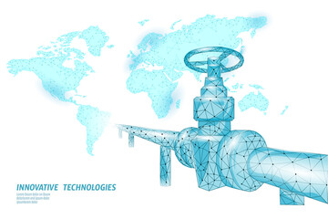 Oil well rig juck low poly business concept. Finance economy polygonal petrol production. Petroleum fuel industry pumpjack derricks pumping drilling point line connection dots blue vector illustration