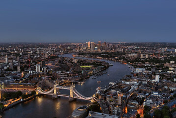 Fototapeta premium Panoramic view of London-UK taken on May 27, 2022.