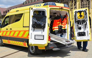 Ambulance on the city street