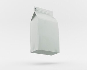 3D Illustration. Plastic bag mockup isolated on white background