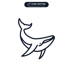 whale icon symbol template for graphic and web design collection logo vector illustration