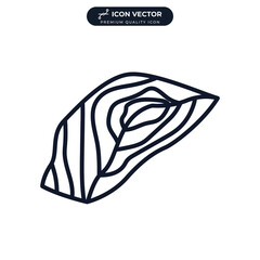 salmon steak icon symbol template for graphic and web design collection logo vector illustration