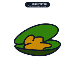 mussel icon symbol template for graphic and web design collection logo vector illustration