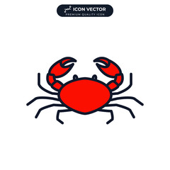crab icon symbol template for graphic and web design collection logo vector illustration