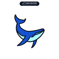 whale icon symbol template for graphic and web design collection logo vector illustration