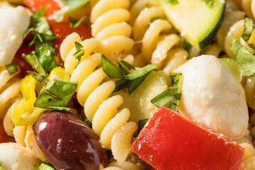 Homemade Summer Fusilli Pasta Salad