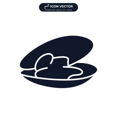 mussel icon symbol template for graphic and web design collection logo vector illustration
