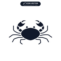 crab icon symbol template for graphic and web design collection logo vector illustration